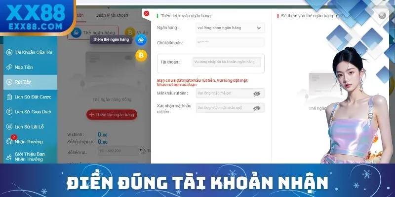 Rút Tiền XX88 - Hướng Dẫn Quy Trình Chuẩn Xác Cho Newbie 2 Liên kết tài khoản nhận phải cẩn thận